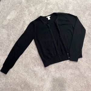 Basic Black Cardigan  - medium